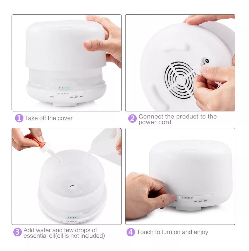 Difusor Humidificador Masmelo 500ml Rgb