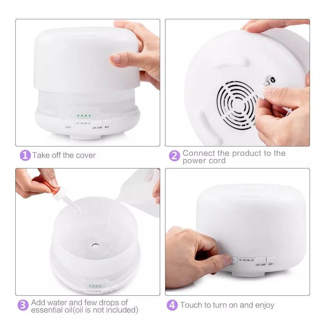 Difusor Humidificador Masmelo 500ml Rgb