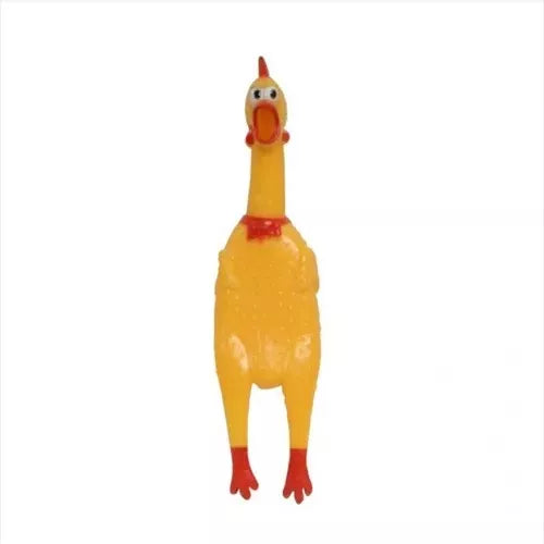Pollo Chillón De Hule Goma Gallina Muñec