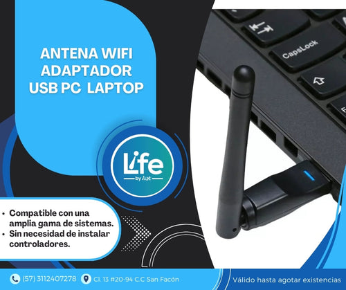 Antena Wifi Adaptador USB PC - Laptop